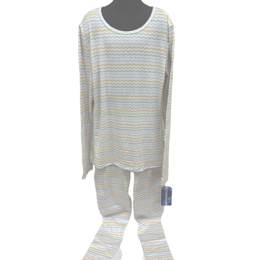 NWT Max And Olivia Sz L 10-12 Girls 2 Piece Long Sleeve Pajama Pants Set